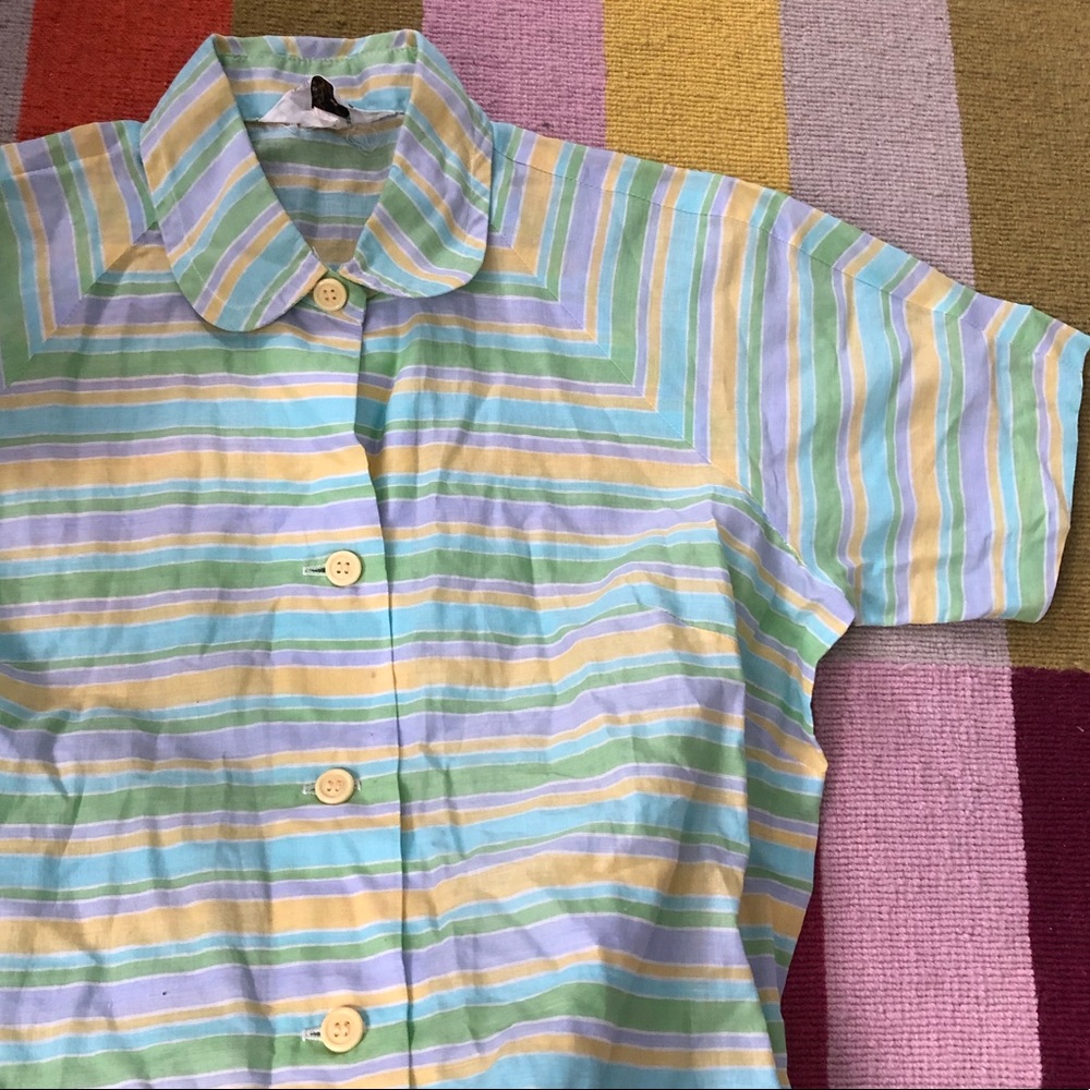 Vintage Pastel Collared Shirt